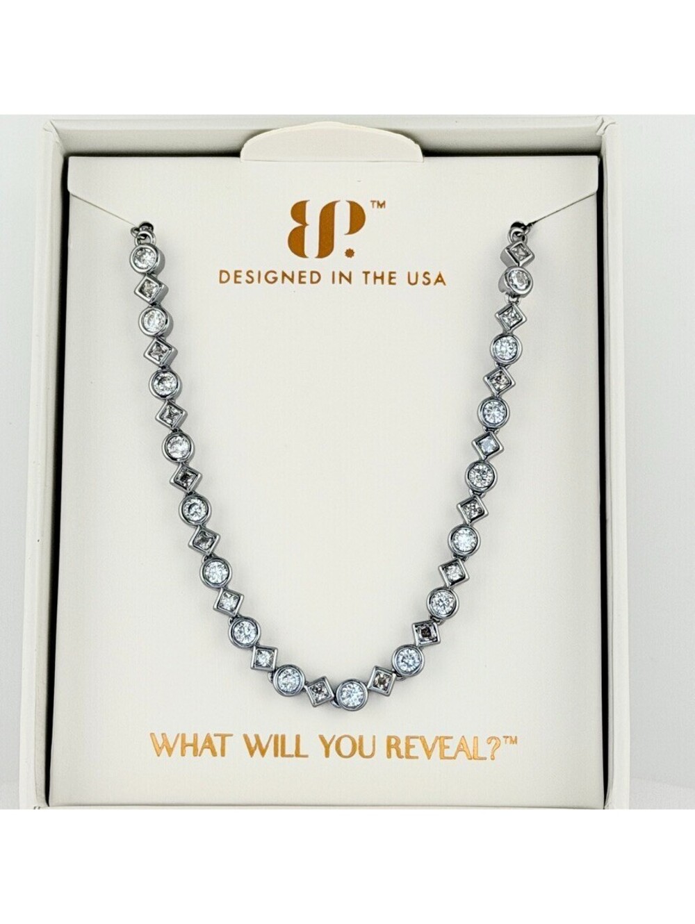 Bomb Party April 2026 Bracelet "The Quinn" Clear CZ on Hematite BR86056